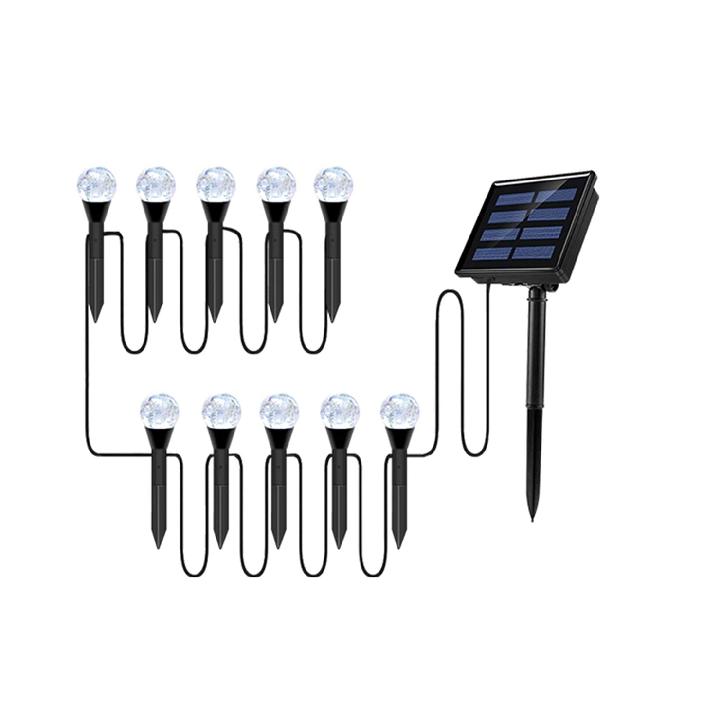 Solar String Lamps For Outdoor Garden Waterproof Lighting 4M 9M Christmas Holiday Wedding Decoration Crystal Ball Fairy Lamps