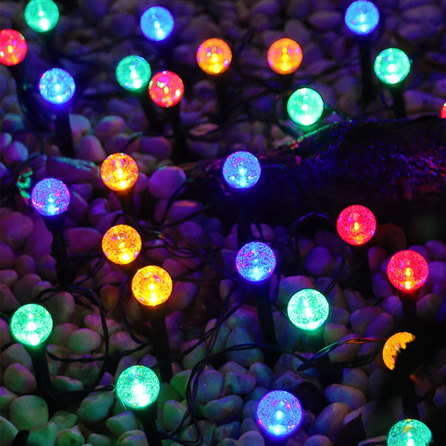 Solar String Lamps For Outdoor Garden Waterproof Lighting 4M 9M Christmas Holiday Wedding Decoration Crystal Ball Fairy Lamps