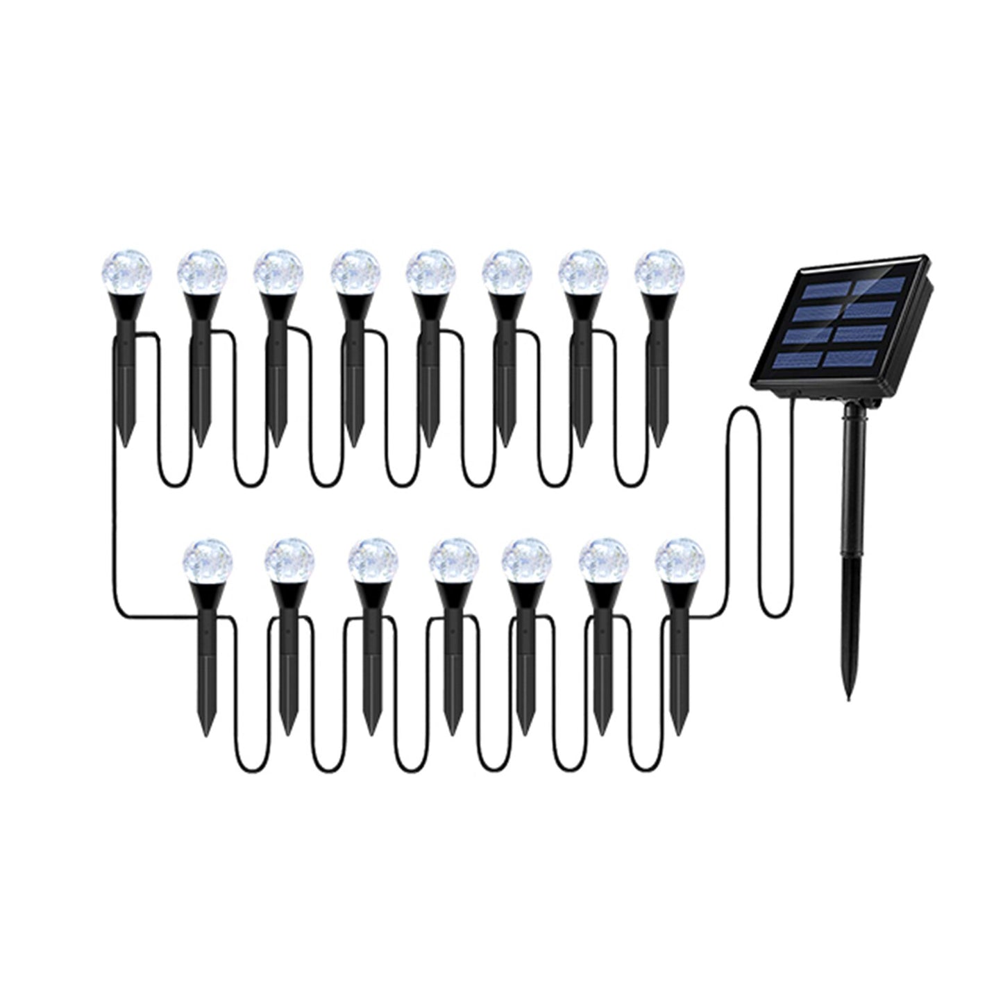 Solar String Lamps For Outdoor Garden Waterproof Lighting 4M 9M Christmas Holiday Wedding Decoration Crystal Ball Fairy Lamps