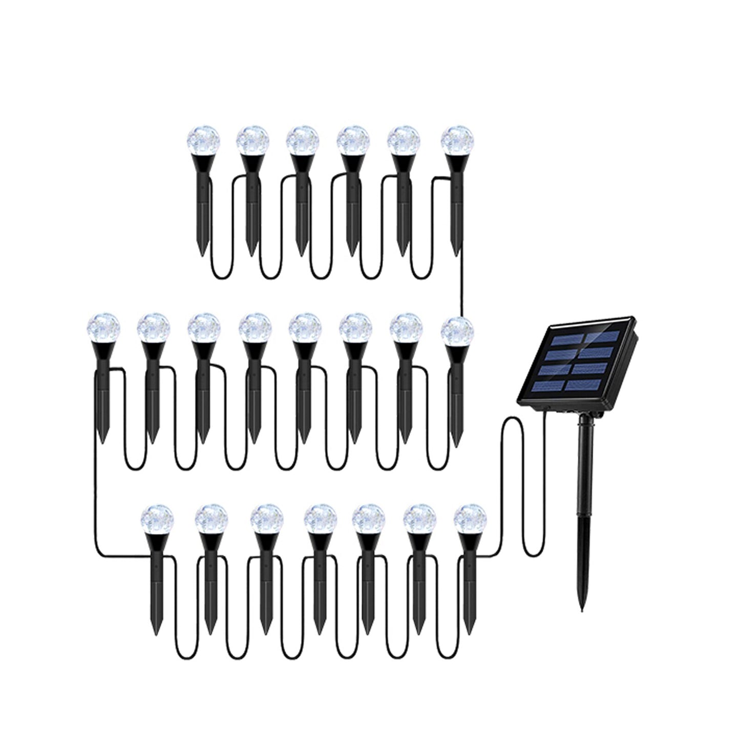 Solar String Lamps For Outdoor Garden Waterproof Lighting 4M 9M Christmas Holiday Wedding Decoration Crystal Ball Fairy Lamps