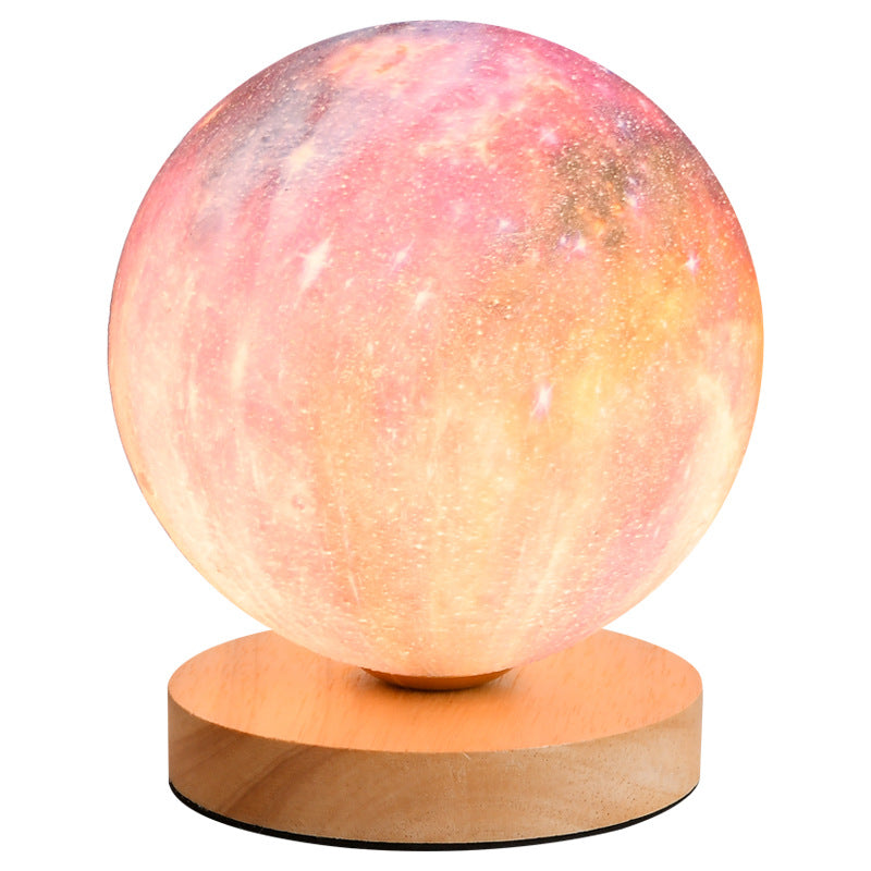 3D Moon Lamp Moon Lamp Desk Charging Lamp Bedroom Bedside Lamp Creative Ins Gift Atmosphere Night Lamp