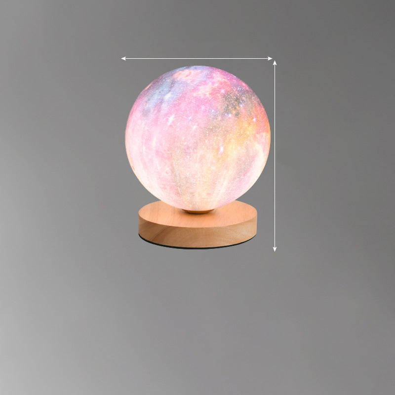 3D Moon Lamp Moon Lamp Desk Charging Lamp Bedroom Bedside Lamp Creative Ins Gift Atmosphere Night Lamp