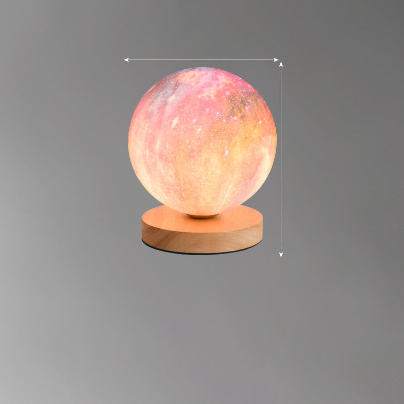 3D Moon Lamp Moon Lamp Desk Charging Lamp Bedroom Bedside Lamp Creative Ins Gift Atmosphere Night Lamp